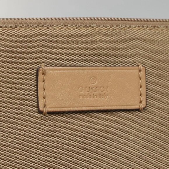 GUCCI Guccissima Shoulder Bag Canvas Beige Silver 257301 Auth ep10403 - Picture 13 of 16